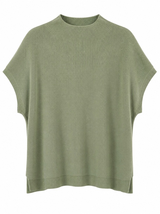 JODIFL Tops - Jodifl Relaxed Sage Green Short-Sleeve Knit Top